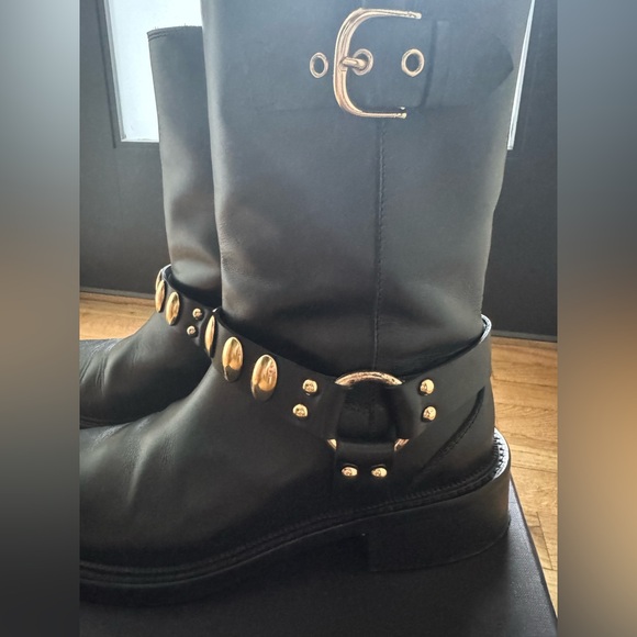 Freda Salvador Aeri Moto Boot w/Gold Hardware, 7.5 - Picture 5 of 11